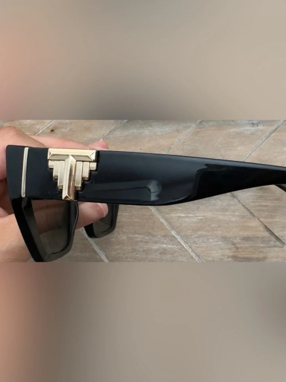 Tiffany & Co. Black Frame Sunglasses with Brown Lenses